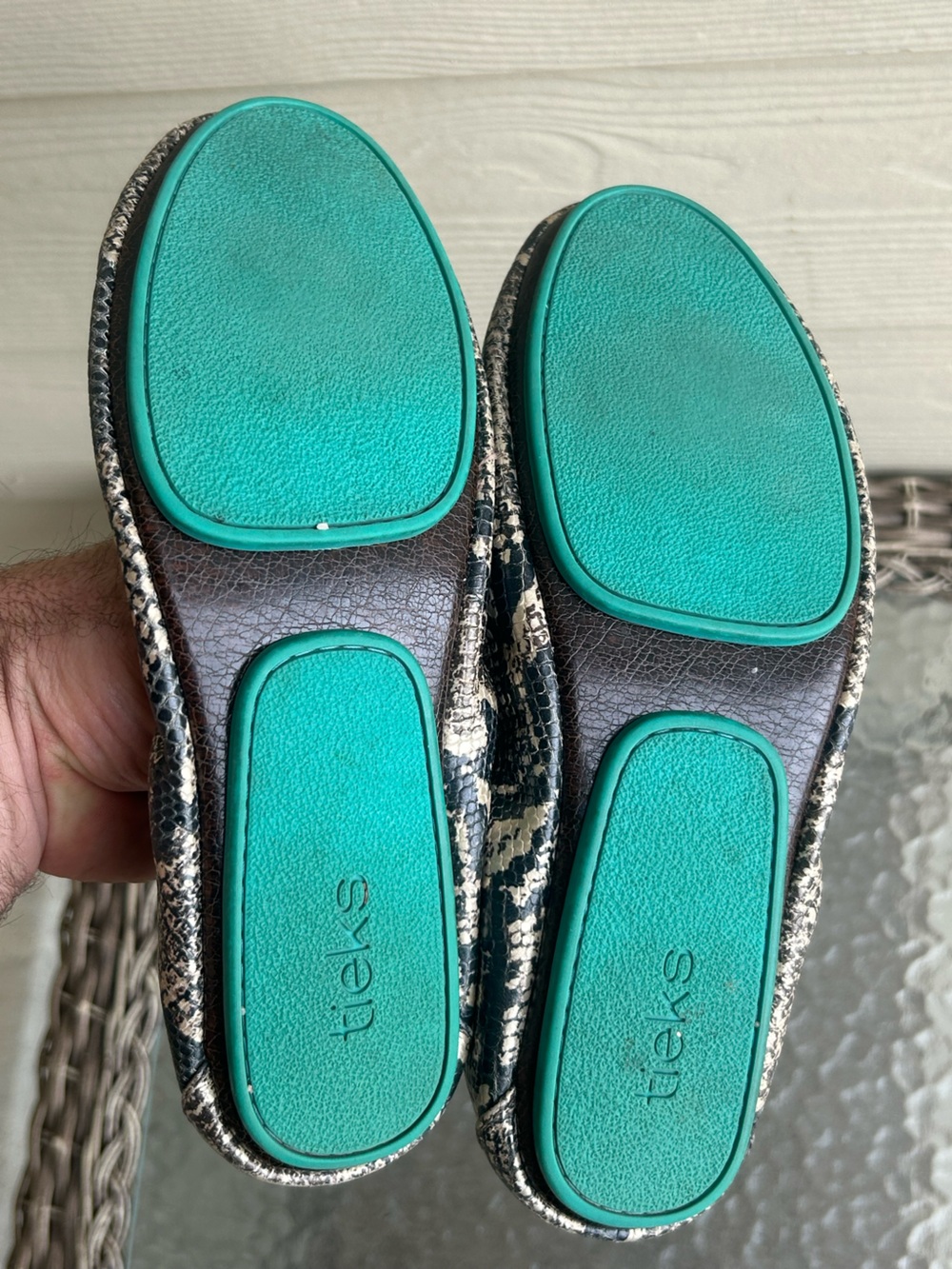 TIEKS Copperhead Snake Print Flats sz 9 - Picture 6 of 14
